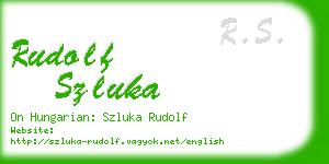 rudolf szluka business card
